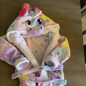 Girls Unicorn hooded robe
